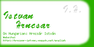istvan hrncsar business card